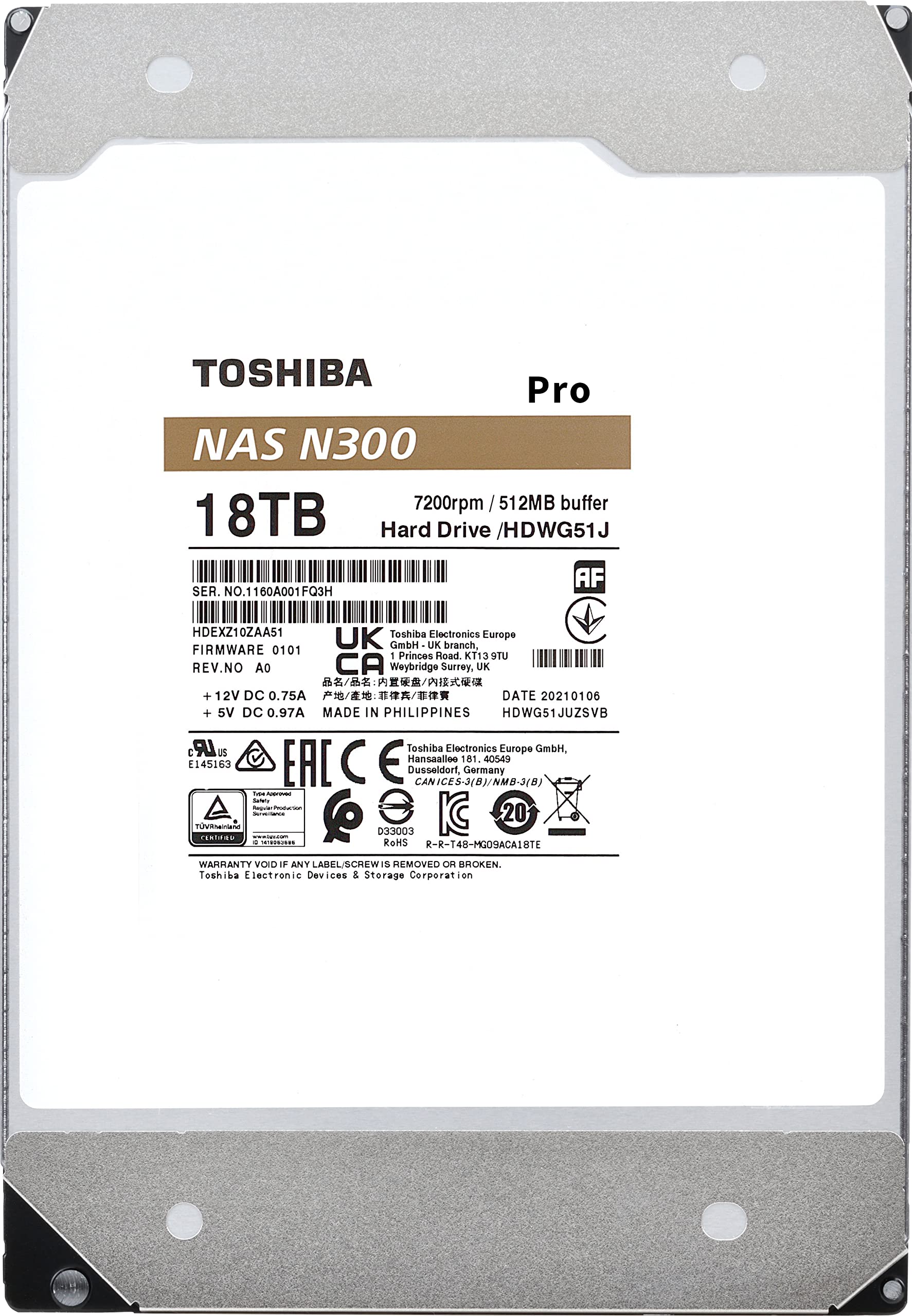 TOSHIBA N300 18TB 3.5 ハードディスク 高信頼 新品未開封 Toshiba N300 18TB HDD review: This 'budget' NAS drive gets the job
